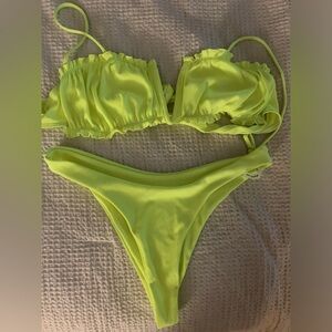 SHEIN Bright Lime Bikini Set